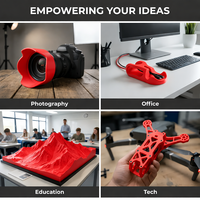 Filamen PLA+ Merah Bersertifikasi ISO 1.75mm Ketahanan Tinggi PLA Plus Bahan Habis Pakai Printer 3D 1kg untuk Pencetakan FDM