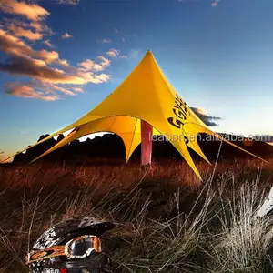 خيمة مناسبات مخصصة عالية الجودة بها نجوم للحفلات والعروض بيضاء 6 متر خيمة