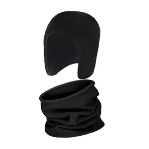 Fleece Lei Feng Hat And Scarf Set Warm Neck Warmer For Outdoor Sports Skiing Cycling Winter Use Adult Unisex - Product Image 2