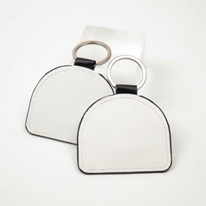 Porte-clés en cuir PU vierge avec Logo personnalisé, découpée sur le côté à l'huile, <span class=keywords><strong>pour</strong></span> impression UV, 1 pièce - Product Image 1