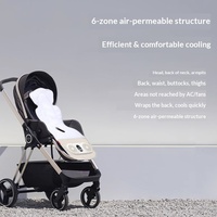 Coussin rafraîchissant d'été 3D en maille respirante avec ventilateur intégré pour poussette de bébé