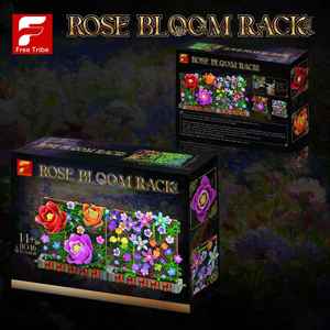 Set de Bloques de Construcción de Flores Eternas para Decoración de Sala de Estar, Adornos de Marco de Fotos con Diseño de Corazón y Océano - Product Image 3