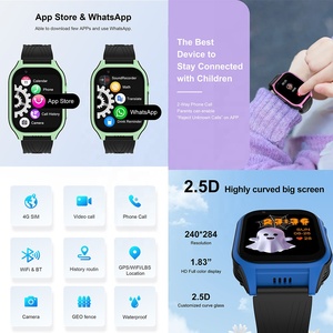D8 trẻ em Sim Thẻ smartwatch wifi GPS vị trí SOS máy ảnh <span class=keywords><strong>Android</strong></span> 4 gam cuộc gọi <span class=keywords><strong>video</strong></span> voice <span class=keywords><strong>chat</strong></span> Kid an toàn thông minh đồng hồ D8 - Product Image 3
