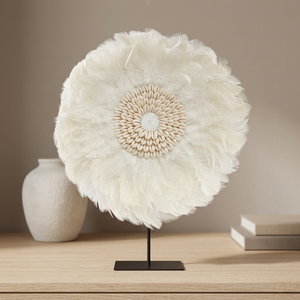 Modern Eco-Friendly <b>Feather</b> Tabletop Decor Nordic Boho Juju <b>Hat</b> Floral for Living Room Indoor Home Decor - Product Image 2