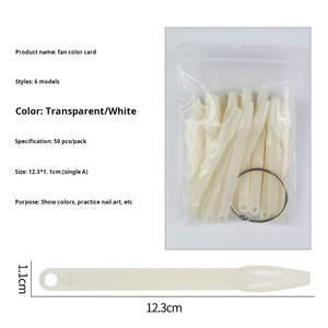 50 pièces de présentoirs de couleurs pour faux ongles semi-couvrants, tableau de présentation de couleurs, outil de pratique et d'apprentissage pour la manucure et le nail art - Product Image 4