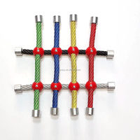 Prix usine Corde composite en polyester à 6 brins et âme en fibre 6*7, anti-UV, 16mm/20mm, résistance >500kg, pour structure de parc d'attractions et filet combiné
