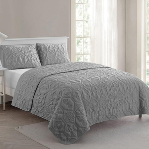 Juegos de edredón con patrón de hojas de lujo de microfibra, cubierta de cama acolchada ultrasónica, calidad preferida para bordado de boda, impermeable - Product Image 6