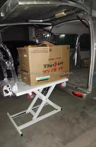 Venta caliente mesa elevadora eléctrica de acero plataforma tijera carretilla elevadora de carga hidráulica carro plano coche camión carga descarga 2M Max - Product Image 2