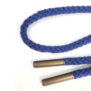 Colorful Pure Cotton <b>Braided</b> Coated Round Drawstring Metal-Ended Cords for Hats & Woven Waist <b>Accessories</b> - Product Image 3