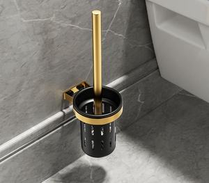 2025 핫 세일 공간 절약 디자인 벽걸이 형 샤워 보관 수건 선반 블랙 골드 욕실 액세서리 세트 럭셔리 알루미늄 - Product Image 5