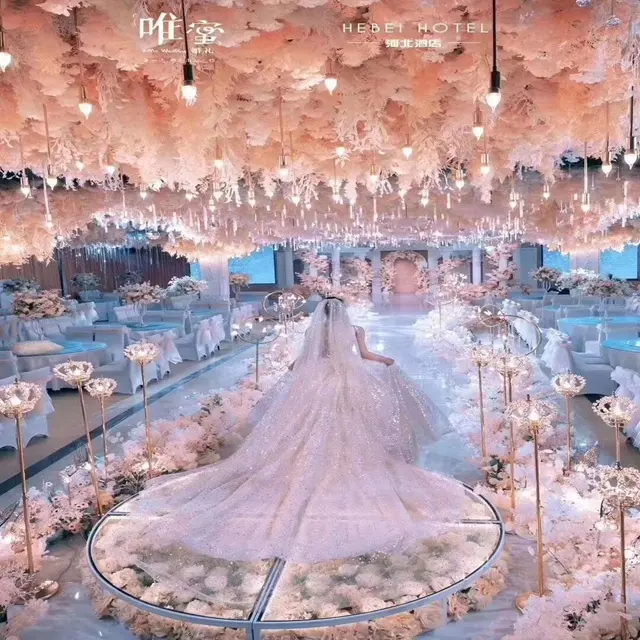 Güzel büyük mumluk akrilik kristal kapalı salonu zemin sahne düğün dekor sunyu977