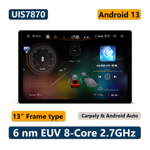 Autoradio Android LODARK UIS7870 13 pouces avec Carplay, Android 13, écran <span class=keywords><strong>QLED</strong></span>, refroidissement par ventilateur, processeur Octa Core, lecteur multimédia Android pour voiture - Product Image 1