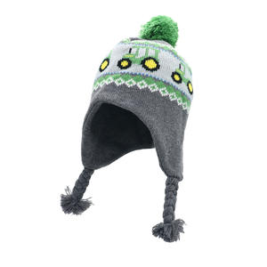 <span class=keywords><strong>Bonnet</strong></span> personnalisé de haute qualité de Noël d'hiver pour bébés péruviens <span class=keywords><strong>Bonnet</strong></span> à oreillettes en tricot Imprimé Cartoon Bows Camouflage pour enfants - Product Image 1