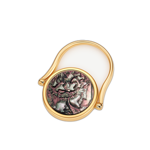 Bague double face en nacre blanche de <span class=keywords><strong>la</strong></span> série Mermaid of the Sea en or 10 carats, fabriquée à <span class=keywords><strong>la</strong></span> main de style palais Vintage D - Product Image 3