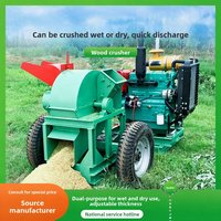 Broyeur de branches multifonctionnel motorisé pour petits ménages, déchiqueteur de paille et de bambou, machine à fabriquer de la poudre de bois pour vergers