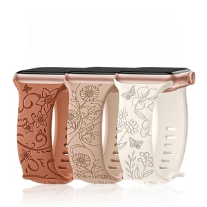 Bracelet en silicone pissenlit Rose à la mode belle femme bracelet de montre pour <span class=keywords><strong>Apple</strong></span> Watch Series 11 10 9 8 <span class=keywords><strong>7</strong></span> 6 5 4 <span class=keywords><strong>Smartwatch</strong></span> - Product Image 2