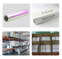 Échantillon gratuit Film vinyle thermocollant PET haute température Rainbow HTV Easy Weed Écologique Rouleaux de 50 cm * 25 m pour vêtements