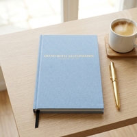 Carnet personnalisable en tissu de marque A5, couverture rigide en lin, impression numérique pour cadeau d'entreprise, papier durable