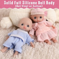 5.5 pouces Mini Reborn Baby Dolls Sweet Girl Full Silicone Body Meilleur cadeau pour les enfants