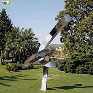 बड़े आकार आधुनिक आउटडोर स्टेनलेस स्टील अमूर्त मूर्तियां - Product Image 1