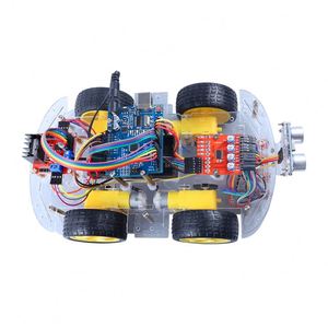 Kit de voiture <span class=keywords><strong>robot</strong></span> intelligent à ultrasons pour éviter les obstacles, 4 roues motrices, bricolage, programmation ATmega328, IDE - Product Image 2