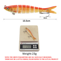 Appât dur en plastique pour la pêche, leurre pour attraper des poissons, matériel pour pêcher en mer, multi-segments, 13.5cm, 23g, 10 pièces