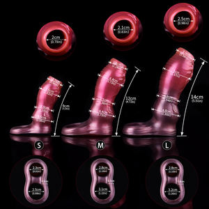 Platinum Liquid Silicone Dog Penis Wieder verwendbare Kondome für die Penis ärmel vergrößerung <span class=keywords><strong>Best</strong></span> Funny Delay Kondom für Paare - Product Image 6