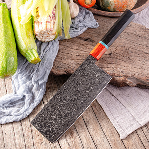 Cuchillo de Chef para Rebanar de Acero de Damasco con Mango de Ébano VG10 Forjado y Afilado, Cuchillo de Cocina para Comercio Exterior Transfronterizo - Product Image 3