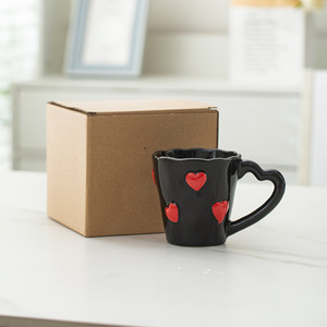 Taza de Cerámica Sublimable con Asa en Forma de Corazón Color Durazno, 600 ml, Alto Valor de Color, Rosa, para Parejas, Hogar, Café y Té - Product Image 4