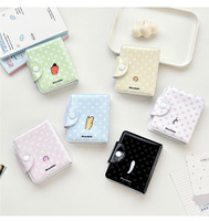 Classeur de cartes 3 pouces motif oreilles de dessin animé, Porte-cartes 1 compartiment, Album de rangement pour photocartes, Album de photocartes Polaroid pour collection de stars