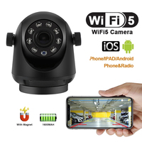 Cámara de Visión Trasera Inalámbrica Magnética 5G WiFi con Visión Nocturna Recargable para Remolque, RV, Camión, Compatible con iPhone y Android