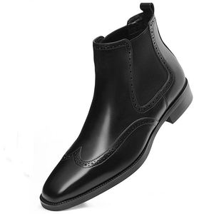 Zapatos Formales de Cuero para Hombre, Estilo Monk Strap, Modernos, Casuales, de Negocios, con Punta en Pico, que Aumentan la Altura, Antideslizantes - Product Image 4