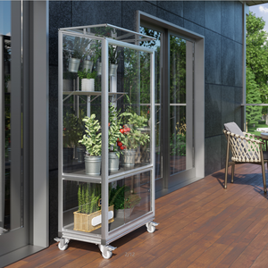 Serre de jardin moderne <span class=keywords><strong>Vitavia</strong></span>, grande taille, pour intérieur/extérieur, avec structure en aluminium et couverture en PVC transparent, garantie 1 an - Product Image 2