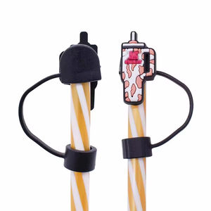 Para 40oz Stanley Cup tapa de paja 10mm Universal PVC suave pegamento Personal bebida paja decorativa a prueba de polvo cubierta de paja - Product Image 1