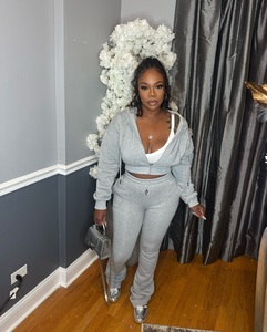 Bộ đồ thể thao nữ thu đông, quần jogger và áo hoodie, bộ đồ thể thao 2 mảnh dành cho nữ - Product Image 5