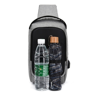 Work Durable travel Anti-theft man shoulder bags usb charging port on the chest bag - Product Image 2