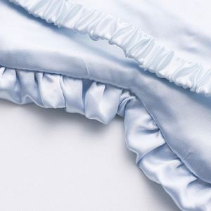Masque en satin de soie doux et respirant double face, réglable, avec logo personnalisé, pour la protection contre la lumière et le sommeil - Product Image 4