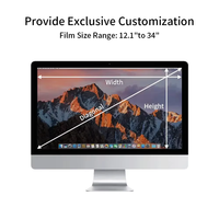 Filtre de confidentialité amovible pour écran large 2.5D, anti-rayures, anti-espionnage, en PET acrylique, protecteur d'écran suspendu pour moniteur