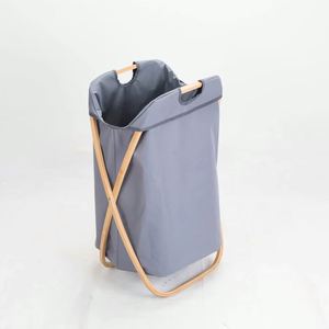 Vertical Foldable Eco-Friendly Modern Minimalist Design <b>Rectangular</b> Print-Free Laundry <b>Basket</b> Storage Organizer Clothes Bathroom - Product Image 3