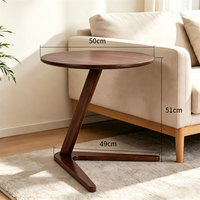 Table basse moderne nordique de luxe en bois massif durable pour le salon, meubles de maison