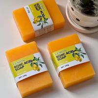 Soins de la peau de haute qualité savon blanchissant usine en gros acide kojique curcuma doux papaye enrichi huile de citron efficace exclusif