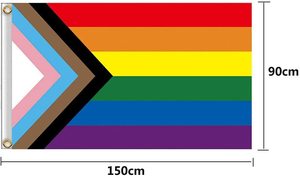<span class=keywords><strong>Drapeau</strong></span> lsbtq en Polyester, 3x5 pieds, en arc-en-ciel de haute qualité, pour <span class=keywords><strong>transgenre</strong></span> et Gay - Product Image 2