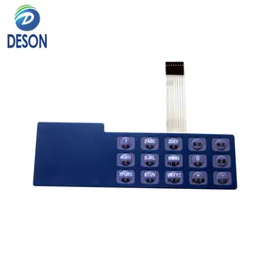 Deson Custom Waterproof CNC Laser Print Keypad Push Button Flexible Membrane Switch 3M Adhesive For Industrial Controller