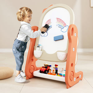 Papan Gambar Bayi Bentuk Dinosaurus Lucu yang Dapat Ditulis Ulang 67cm-79cm Tinggi Dapat Disesuaikan Papan Gambar Anak Bebas Debu Dengan Keranjang Penyimpanan - Product Image 2