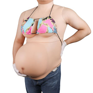 Artificial Big <strong>Fake</strong> Female Boobs With Twins 8 to 10 Month <strong>Fake</strong> Pregnant Belly Silicone Combo Set for Cosplay <strong>Clothing</strong> - Product Image 1