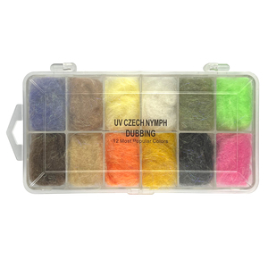 Matériel de pêche à la mouche, nymphes tchèques, doublure UV, pour la pêche en lac et en rivière - Collection de 12 couleurs, importé, fait à la main - Product Image 2