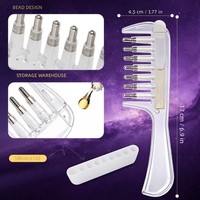Peigne à rouleaux en plastique pour drainage et massage du cuir chevelu, applicateur personnalisé avec logo pour l'application d'essence/huile nourrissante pour cheveux