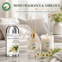 Base de parfum d'ambiance haut de gamme à l'huile essentielle de camomille allemande (Matricaria Chamomilla) pour la fabrication de bougies parfumées et de sprays d'ambiance