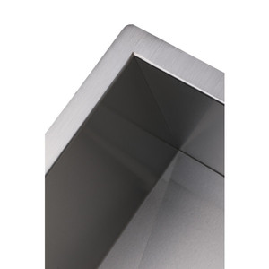 Handmade 17 \ "nhỏ ZERO bán kính thép không gỉ Nano Bồn Rửa Nhà Bếp 304 chất liệu hình chữ nhật đôi bát duy nhất-lỗ thiết kế OEM - Product Image 2