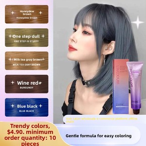 JiaYing blu-nero di prima qualità Semi-permanente a base di pianta a tubo singolo Micro-Trendy colorante Color crema in polvere marrone può coprire i <span class=keywords><strong>capelli</strong></span> - Product Image 2